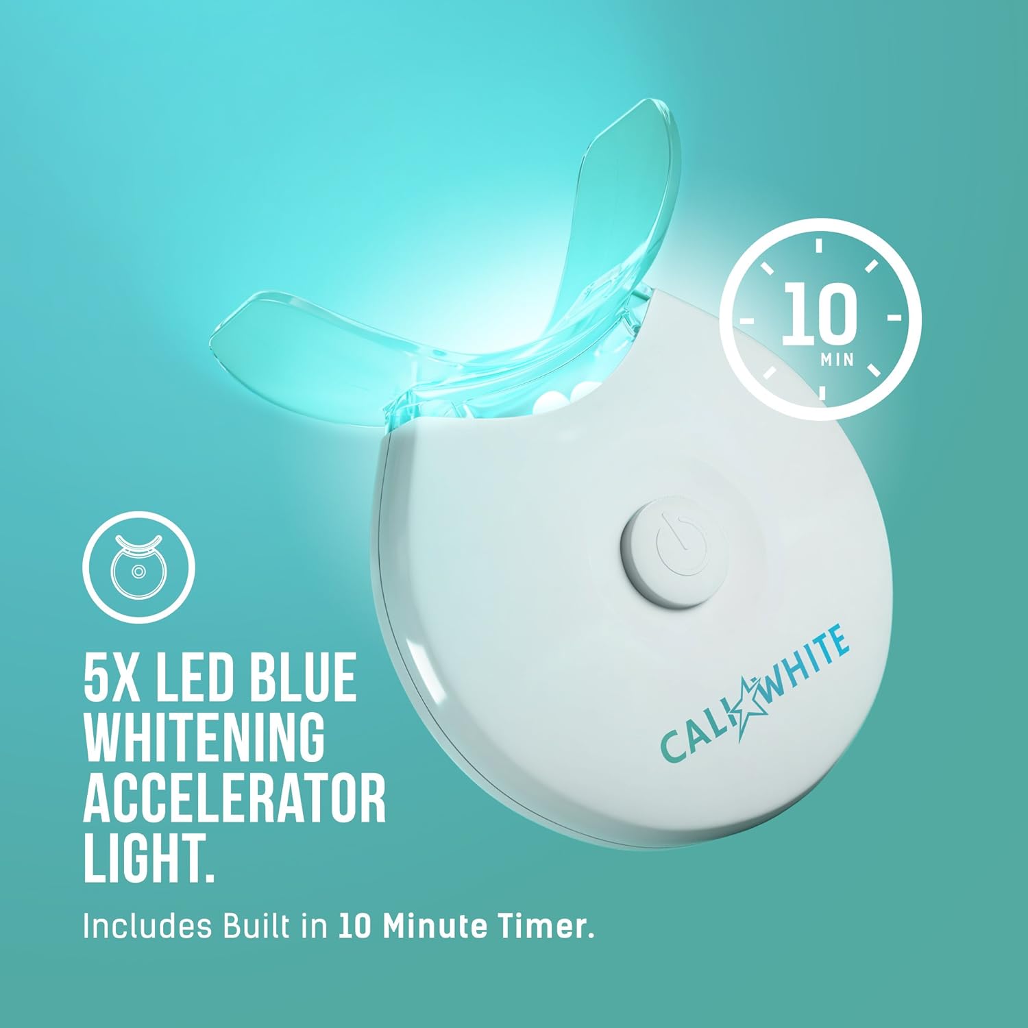 Cali White Vegan Teeth WHITENING KIT with LED Light, Made