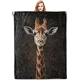 VANZEV Giraffe Blanket Gifts for Women, Giraffe Flannel Blanket, Soft Warm Lightweight Throw Blankets for Bed Couch Home Travel Giraffe Decor 40" x 50"