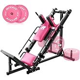 RitFit Leg Press Hack Squat Machine with Linear Bearing, 1200LB Capacity | Alloy Steel Frame with 5+3 Adjustable Angles, Diamond Footplate, Weight Storage and 1200LB Capacity for Home Gym