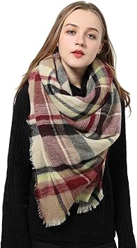 Plaid blanket scarf canada Clearance