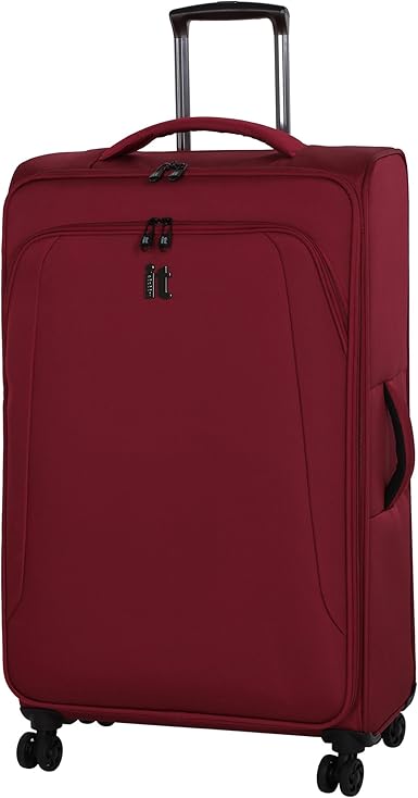 it luggage megalite quilted 8 wheel grey large suitcase