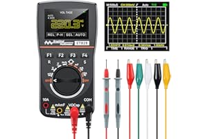 LEOLOV Digital Oscilloscope with 2 Channels 120Mhz Bandwidth Signal Generator 500MSa/s Sampling Rate, 2.8" LCD Backlight Display, Waveforms Storage, 3 Scan Modes, XY/YT/Roll, FFT Spectrum, Single Trigger