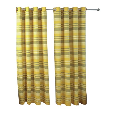 Homescapes Handgewobener Vorhang Morocco Gelb Grun 2er Set