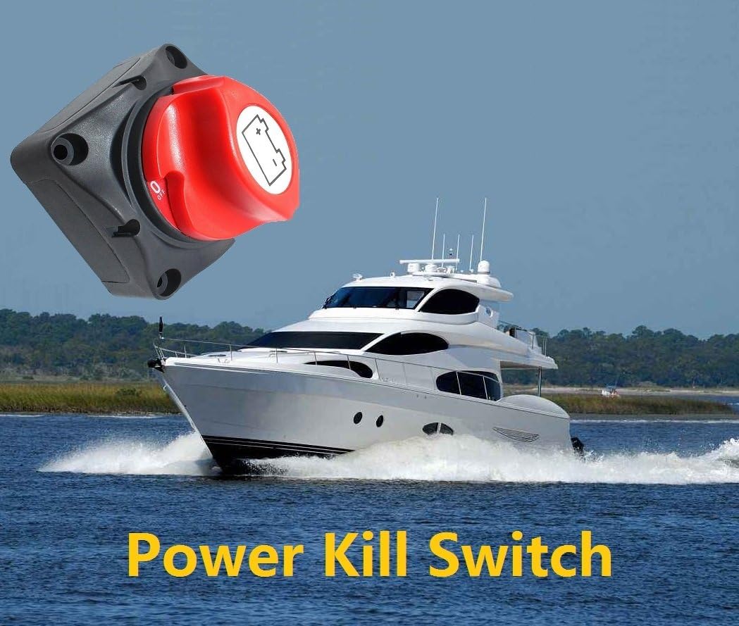 ANJOSHI Battery Switch Master Isolator Cut Off Kill Switch for RV Battery Marine Boat Car Vehicles 275/1250 Amps Waterproof : Sports & Outdoors