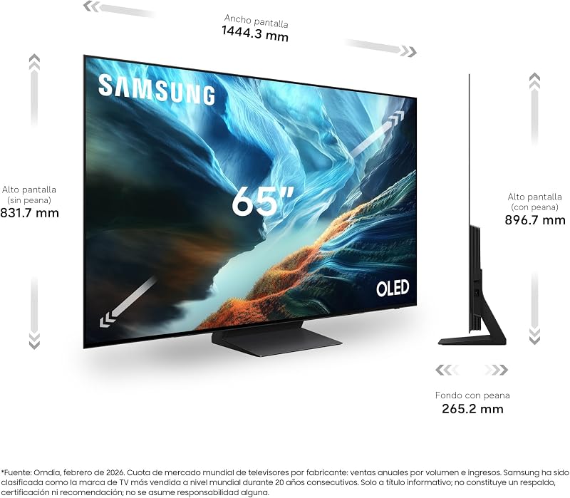 TV OLED S93H 65" 4K Smart TV con IA y Pantalla sin Reflejos