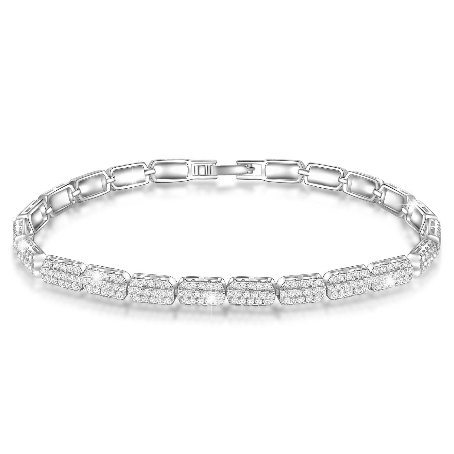 MARENJA Regalos Navidad Pulsera Mujer de Moda Cristal Austriaco Pavé Joya Chapada