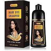 Yocisku Hair Dye Shampoo 3 in 1, Blonde Brown Hair Dye, Hair Color for Gray Hair Coverage, Shampoo for Color Treated Hair, Easy at Home Application for Men & Women 16.9 Fl Oz (Blonde Brown)