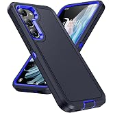 KOBBRAN Designed for Samsung Galaxy S23 Plus Case 3 in 1 Military Grade Protective Case Cover Silicone Heavy Duty Rugged Shockproof for Galaxy S23 Plus Phone Case (Navy+Blue)