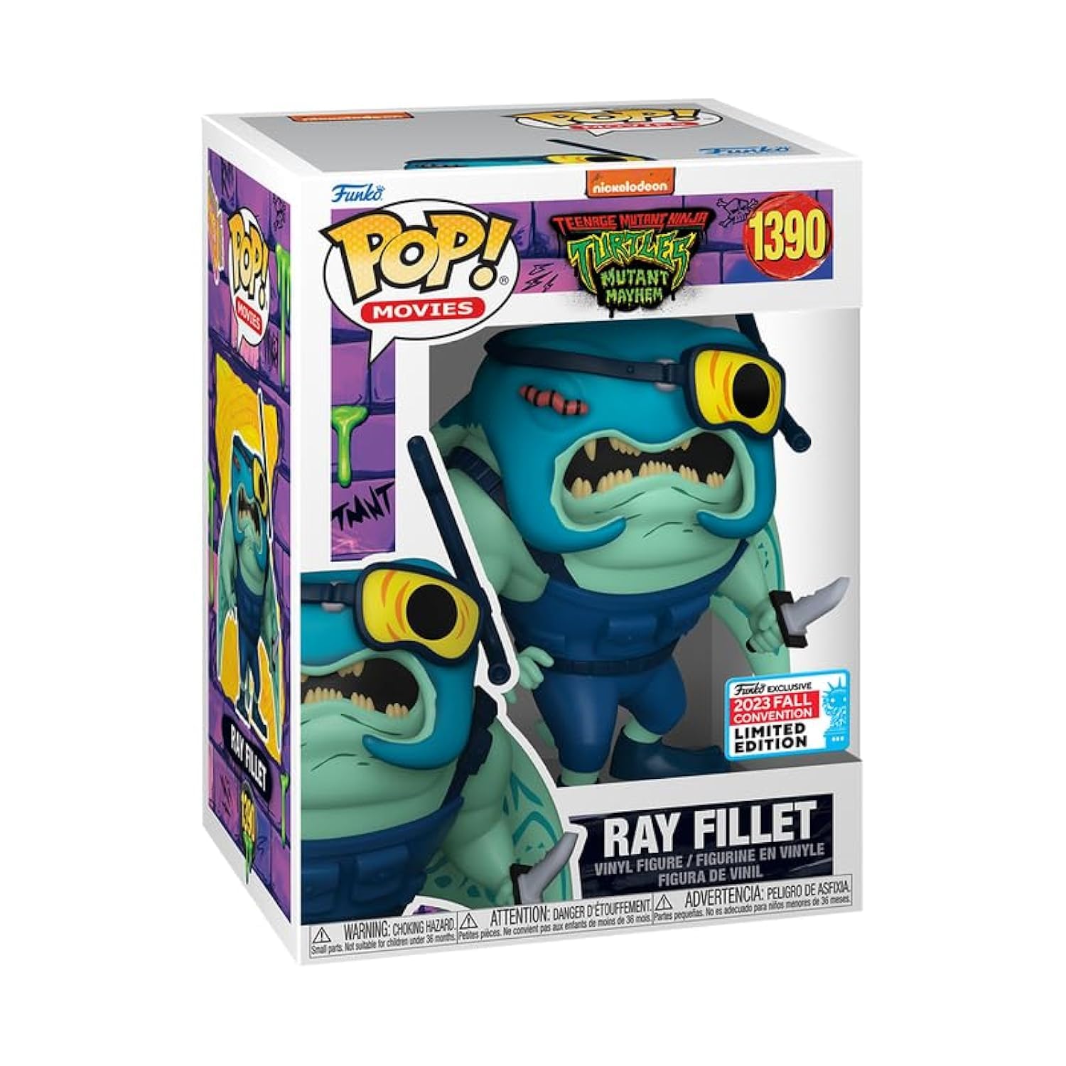 Funko Pop! Movies: TMNT Teenage Mutant Ninja Turtles Mutant Mayhem - Ray Fillet (NYCC 2023 Shared Exclusive)