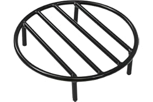 Sunnydaze Round Fire Pit Grate - Elevated Wood Grate for Fire Pit - Heavy-Duty Steel Log Grate for Outside - 12-Inch