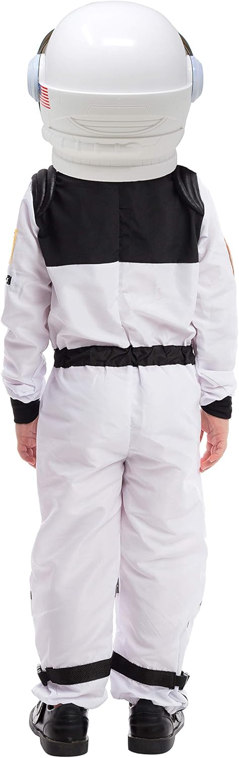 Astronaut NASA Pilot Costume with Movable Visor Helmet for Kids: Clothing