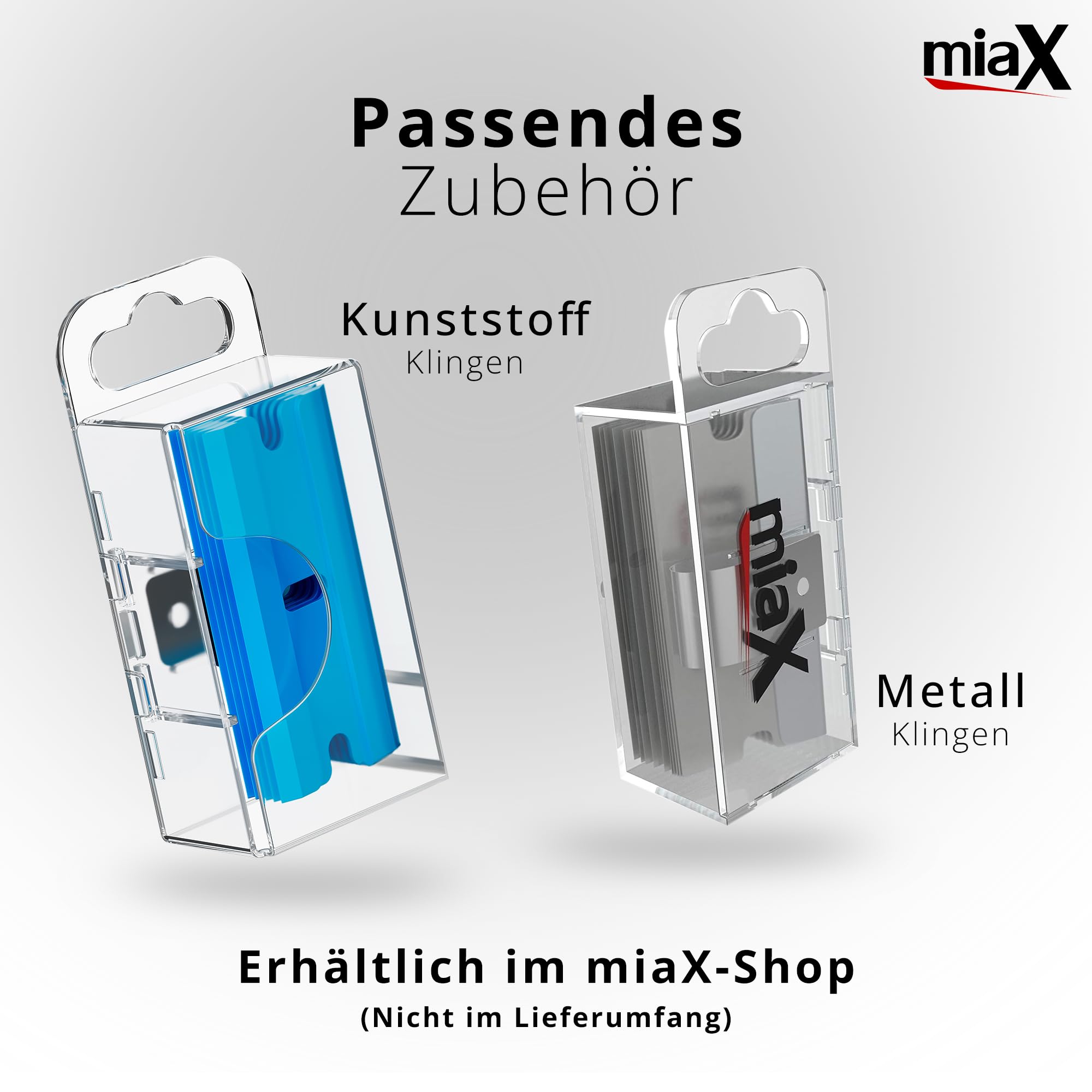 miaX Profi Kochfeldschaber mit Soft-Touch-Griff und Ersatzklingen 5