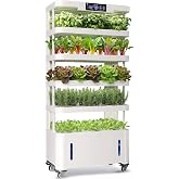 Large Hydroponics Growing System, 148-Pod Vertical Hydroponic Tower Garden | Smart Climate Control, Full-Spectrum Grow Lights, Auto Misting, Quiet Pump, 30-Day Self-Managed for Home &amp; Commercial