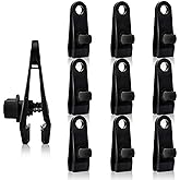 Tarp Clips Heavy Duty Lock Grip, Plastic Tarp Clamps, Linoleum Tent Clip | 10pcs Canvas Clips for Outdoor Garden Farm Awnings Camping Caravan Canopies Car Covers, Reusable Tarp Clip Clamps, Black