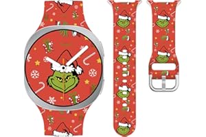 Watbro Christmas Watch Band Compatible with Samsung Galaxy Watch 8/8 Classic Bands 40mm/44mm/46mm,Holiday Cute Soft Silicone 