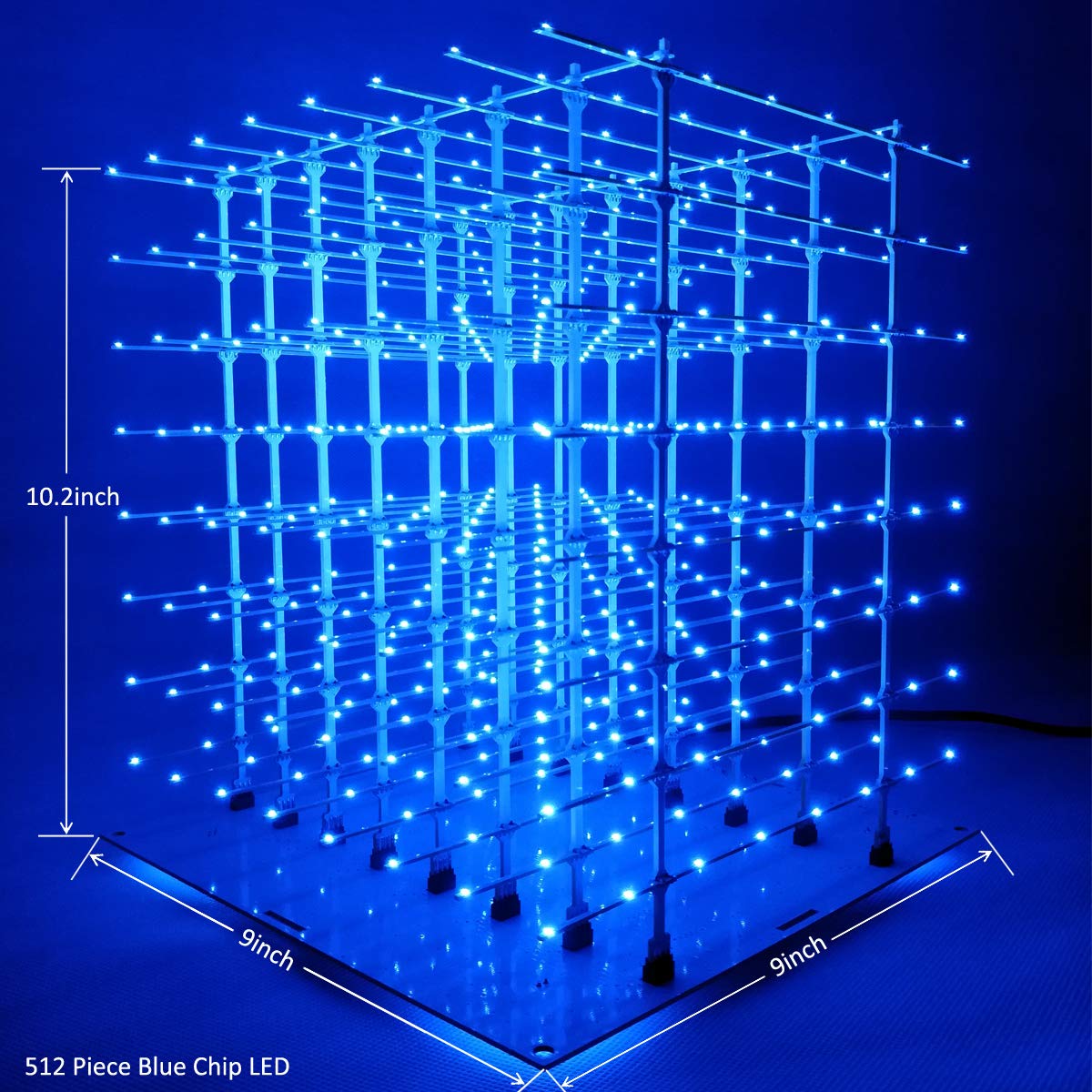 Icubesmart 3d Led Cube Diy Kit With Animation Editing Tool 8x8x8 Electronic Toy For Kids And Teenagers Study Design Lesson Kits Chip Led Blue Kit Learning Education Science Kits Toys