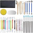 Langqun 31pcs Clay Tools,Pottery Tools Kit,Air Dry Clay Tools,Polymer Clay Dotting Tools,Ceramic Supplies for Kids and Adults,Sculpting,Modeling,Shaping
