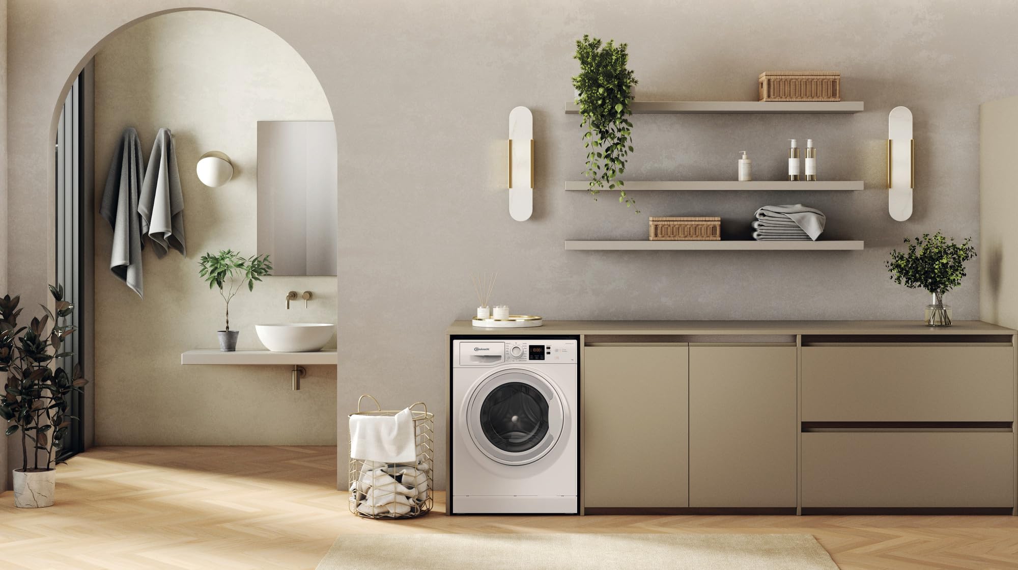 Bauknecht - BW 719 A Frontlader-Waschmaschine - 7 kg Fassungsvermögen - Dynamic Inverter, Fleckentfernung ab 40°, Anti-Allergie-Funktion - Freistehend - Energieklasse A - 85 x 85 x 59,5 cm - Weiss 2