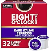 Eight O'Clock Dark Italian Espresso Coffee, Keurig Single Serve K-Cup Pods, Dark Roast, 32 Count