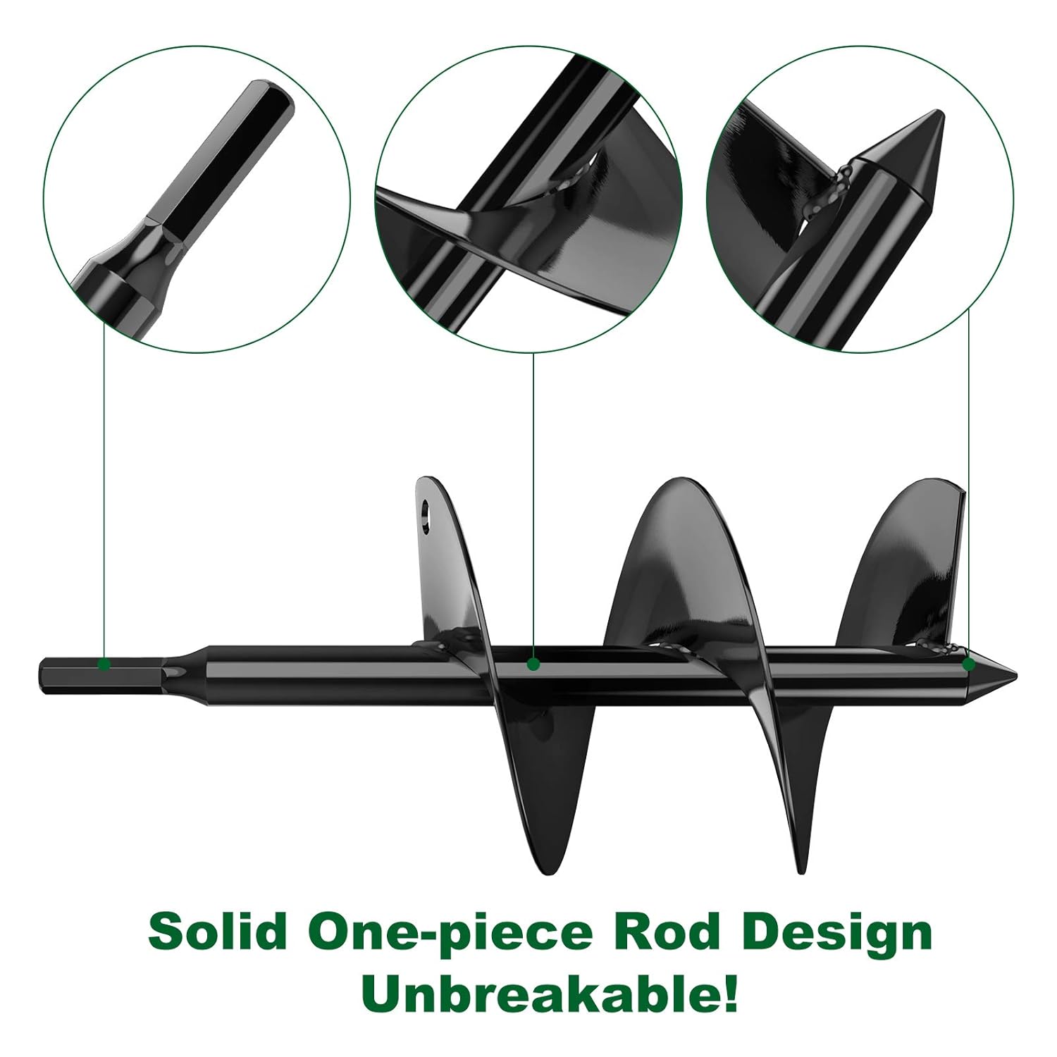 CKE 2021 Upgraded Solid Auger Drill Bit 2 PCS Set 12 "x3.5" and 9"x1.8" with Garden Genie Gloves for Planting Hole Drill Planter Auger Spiral Hole Drill Bit Bulb Bedding Digging Post Hole Planting Tool for 3/8" Hex Drive Drill: Industrial & Scientific
