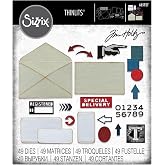 Sizzx Thinlits Die Set 48PK Postale by Tim Holtz | 665927 | Chapter 3 2022