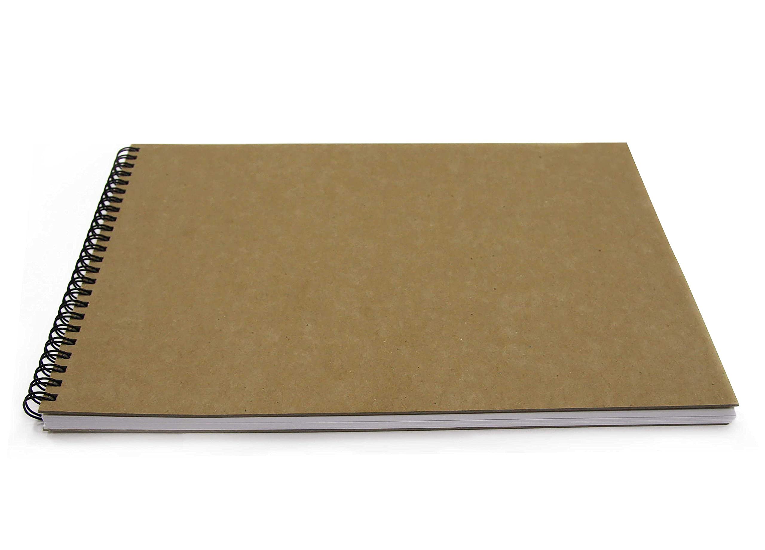 (A4) (Landscape) Recycled Sketch Book, 40 Sheets (80 Sides) of 170gsm Recycled Cartridge Paper, Recycled Hard Covers