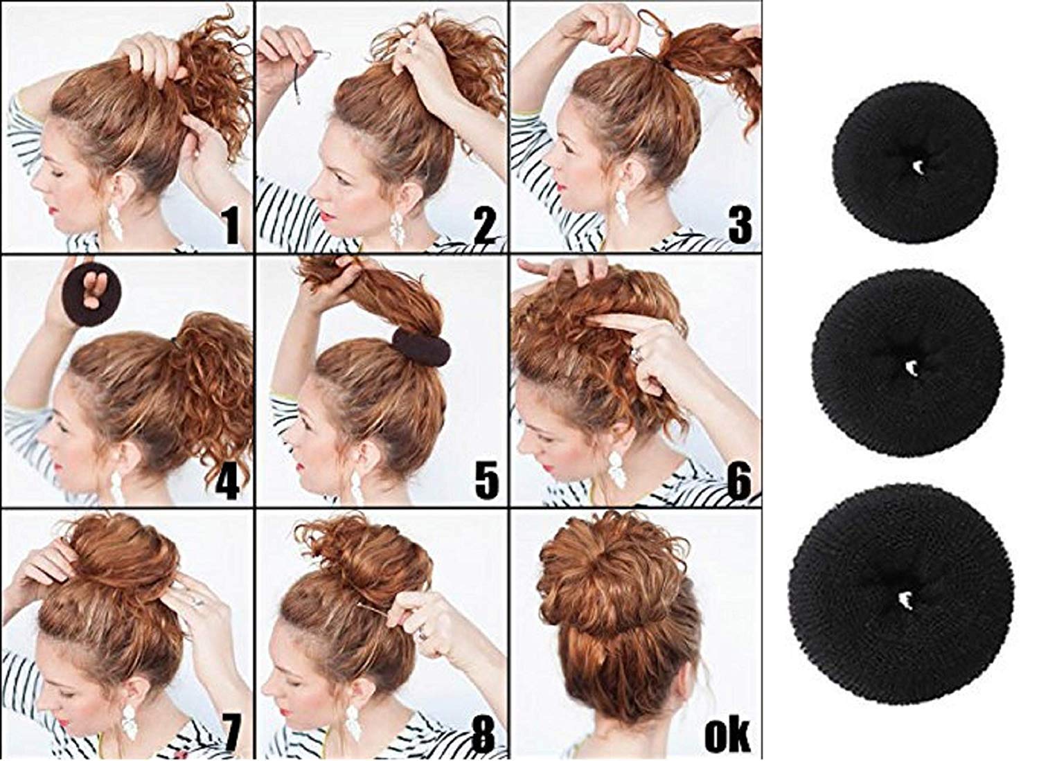 Buy Glan Hair Donut Bun Maker For Women And Girls Set Of 3 20 Gram