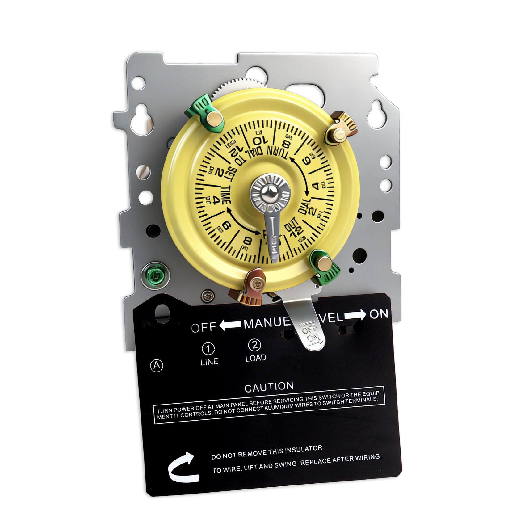 Photo 1 of **USED** T101M Pool Timer Mechanism Only, Pool Pump Timer, 120V 2HP SPST 40A Time Switch, 24 Hour 12 ON/Off for Pool Pump, Heavy-Duty Mechanical Time Switches,Time Switch Mechanism Only, 5 Years Warranty