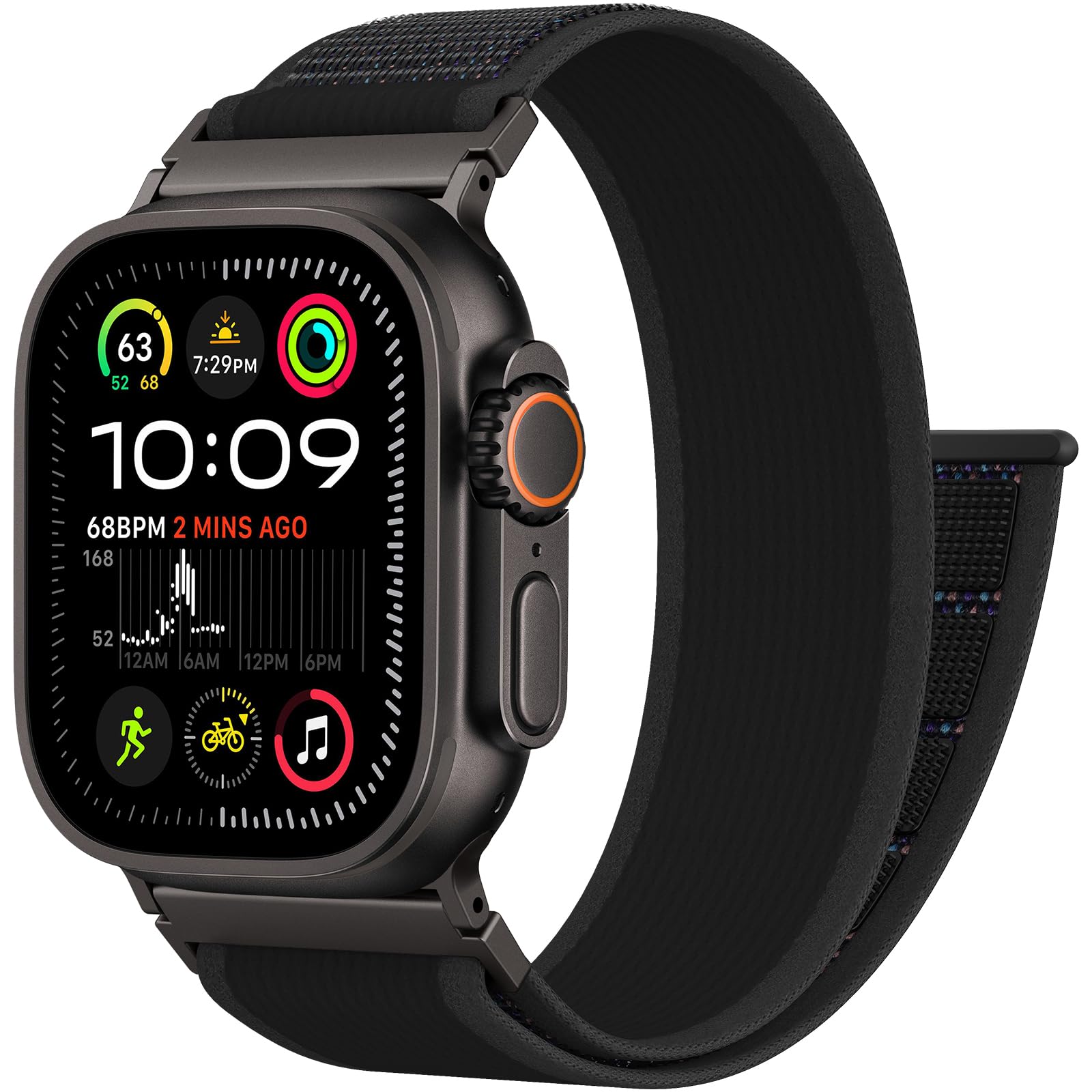 Trail Loop Nylon Sport Band Compatible with Apple Watch Ultra 3 2 Band for Men 49mm 46mm 45mm 44mm 42mm, Rugged Breathable Sport Adjustable Strap for iwatch bands Series 11/10/9/8/7/6/5/4, SE 3 2 1