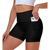 AOBUTE Women Swim Bike Shorts Sun Protection High Waisted UPF Pants with Pockets