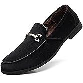 COSIDRAM Mens Dress Shoes Loafers Business Classic Suede Luxury Copper Chain Party Wedding Moccasins for Male