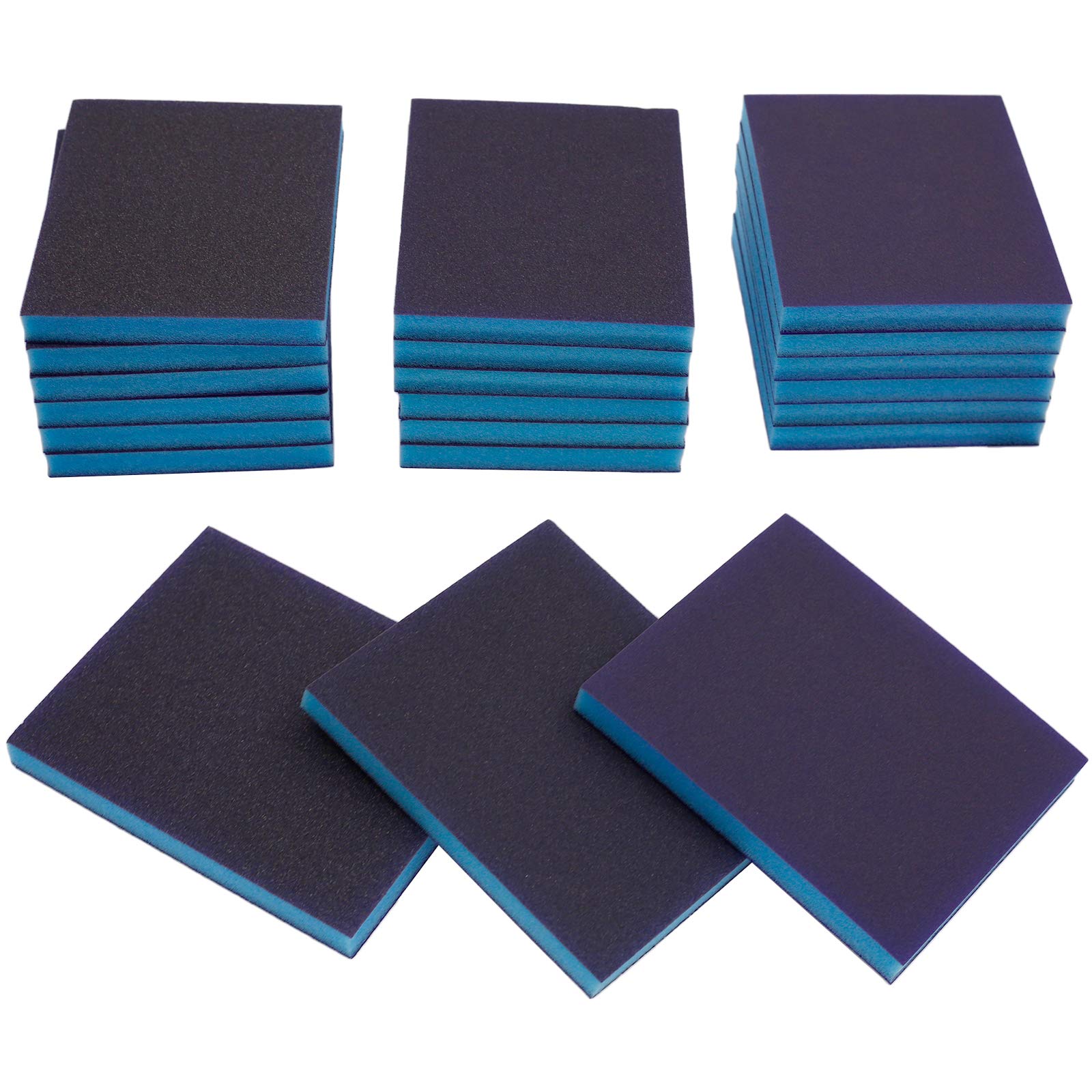 BokWin 18Pcs Sanding Sponge Grit Sanding Blocks, Washable and Reusable Sand Sponge Kit (Including 3 Assortment Grade)