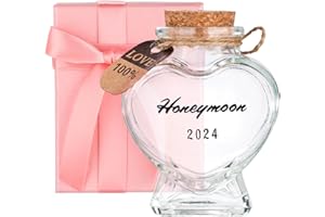 MUCHLY Honeymoon Sand Keepsake Jar 2024, Engagement Gift, Wedding Gift, Bridal Shower Gift, Romantic Honeymoon Gifts for Newlywed Couple(Equipped with a gift box)