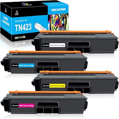 LeciRoba TN423 Compatible Toner 4-Pack for Brother HL L8260 L8360 DCP L8410 MFC