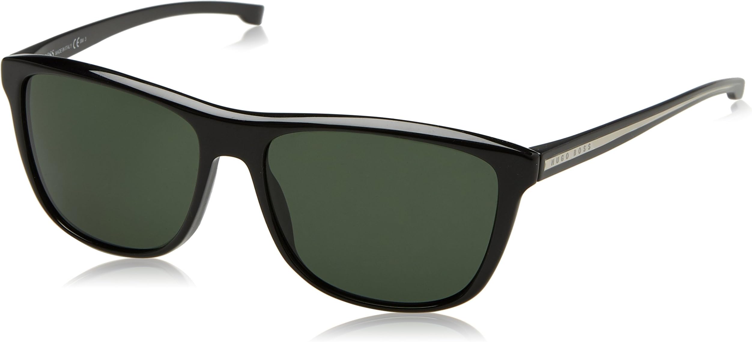 BOSS by Hugo Boss Men's 0874/S Rectangular Sunglasses, Black