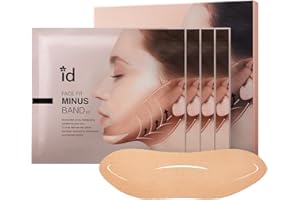 idplacosmetics Face Fit Minus Band V2 (4 ea.) — Korean Hydrogel Jawline Band with Ear Loops for a More Defined V-Line Look, C