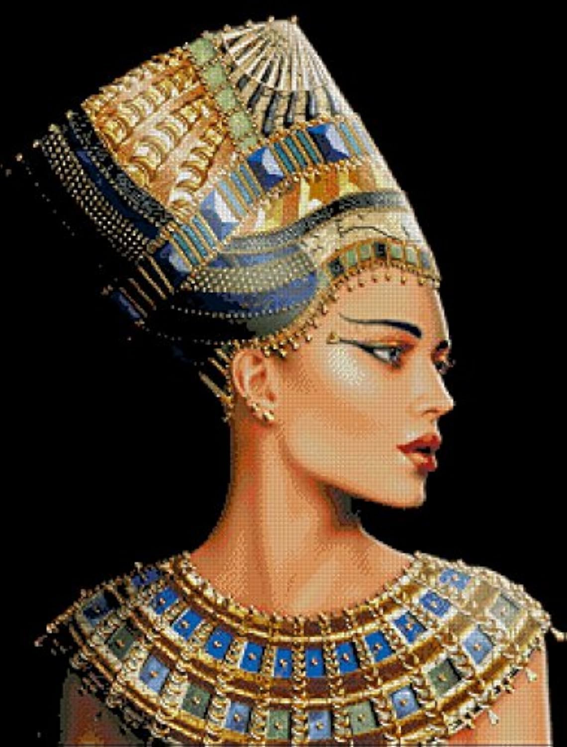 sweethome Cleopatra Cross Stitch Kits,Egyptian Cotton,14ct, 56 * 70cm 250 * 329 stitch Counted Cross Stitch Kit