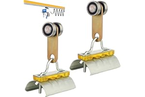 BIAXJUNY 2 Wheel Cable Trolley System,Trolley Roller Four Bearing Trolley Assembly for Use with 1-5/8" Wide and All1-5/8" or Taller Strut Channel (2pcs）