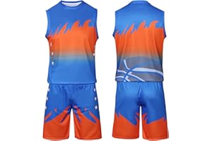 SURUIDA Kids Basketball Performance&Practice Jerseys Kids Personalized Sleeveless Breathable Training Uniform Sets for Boys & Girls