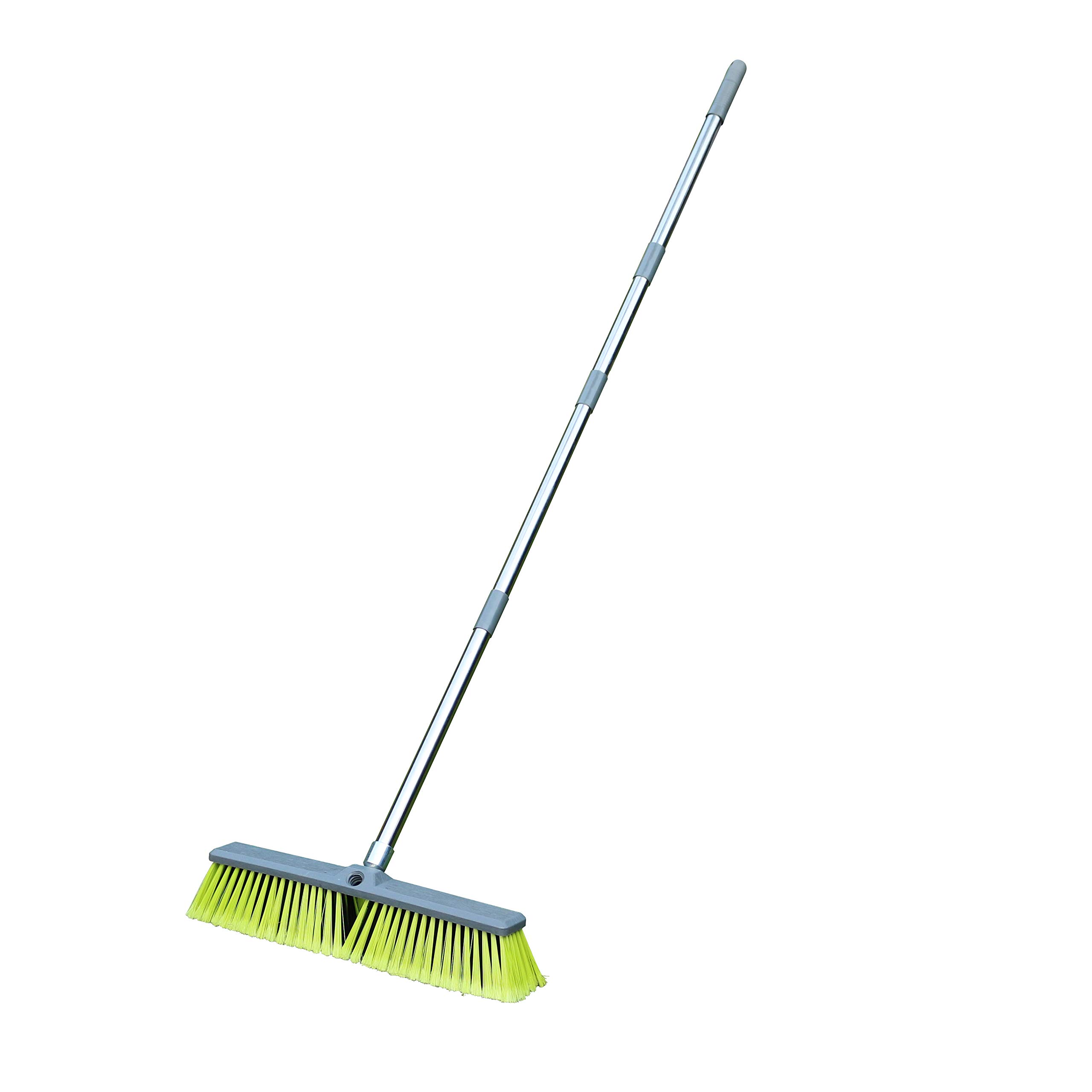 Photo 1 of PHYEX Upgraded 18" Push Broom with Adjustable Long Handle, Total Length is 55", Multi-Surface Floor Scrub Brush for Cleaning Deck, Patio, Garage, Driveway