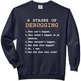 Debugging Stages Funny Coding Developer IT Programmer Gift Comfort Colors Adult Sweatshirt