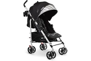 Baby Delight | Swerve Stroller | Lightweight | for Travel & Everyday | Multi-Position Recline | Compact Fold | Extra Storage | Black