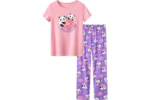 Jashe Big Girls Cute Unicorn Pajama - Short Sleeve & Pants Set Tweens/Teens PJS Pal Kids Size 8-18