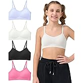 Sascina Girls Training Bras Seamless Teen Girls Sports Bras Adjustable Straps Tween Bra for Girl 10-16