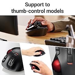 ELECOM MP-TBM02BK Trackball Mouse Disc Pad Tilt Black