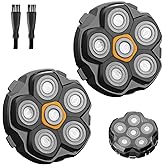 2 pcs Half of the 6 Blade Magnetic Replacement Shaving Head， Head shaver replacement heads