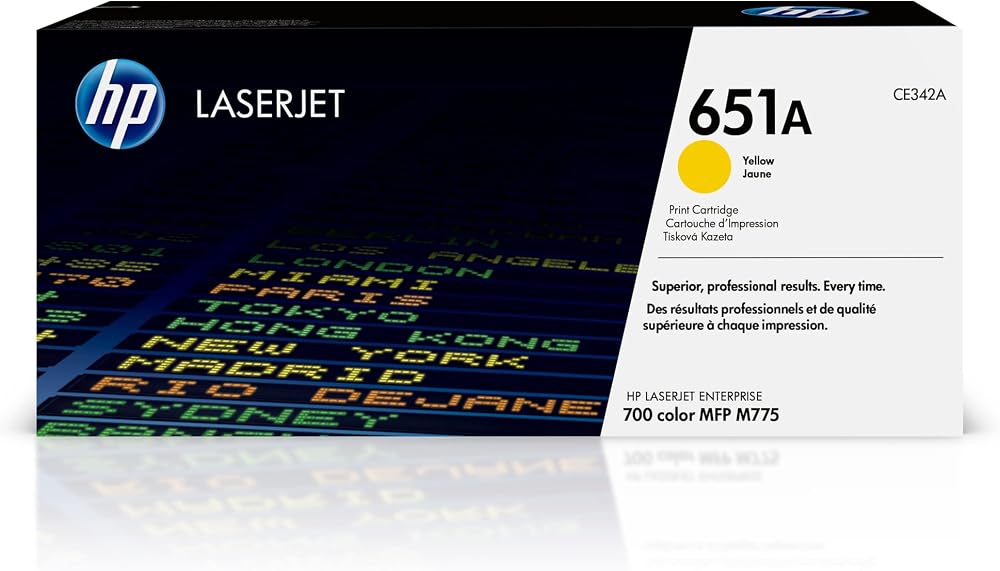 HP 651A CE342A Yellow Toner Cartridge Original LaserJet Enterprise M775 Yield