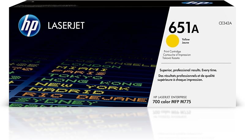 HP 651A CE342A Yellow Toner Cartridge Original LaserJet Enterprise M775 Yield