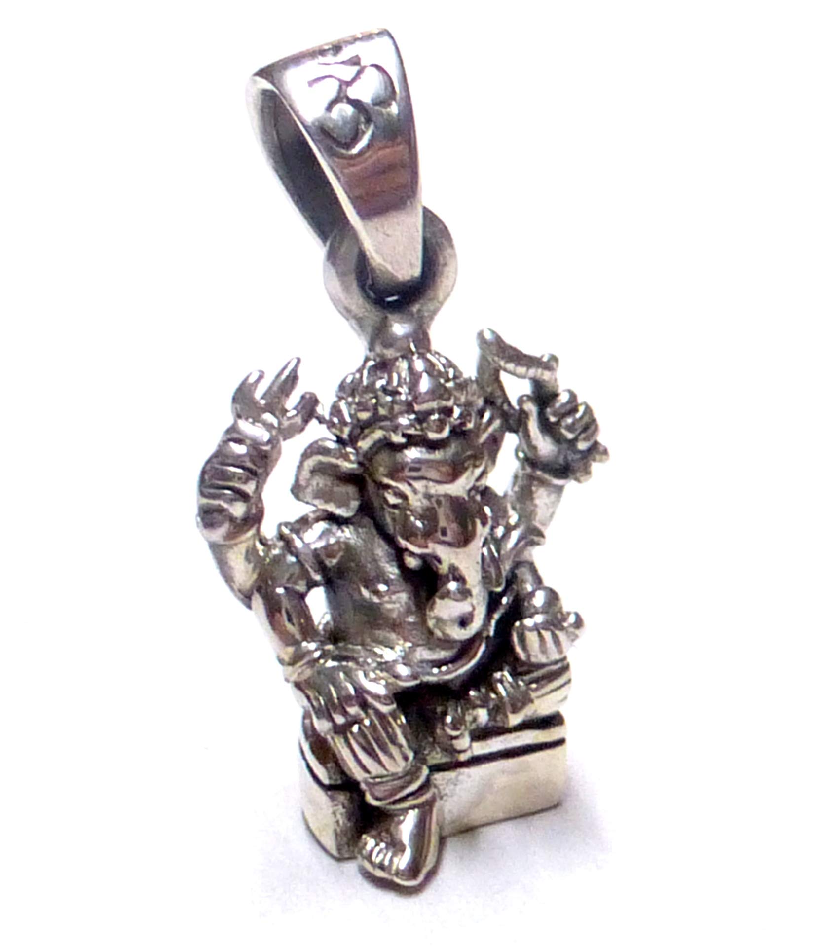 Silberschmuck - BG Ganesha Pendant 925 Sterling Silver Lucky Charm Protection Symbol Jewellery Unisex