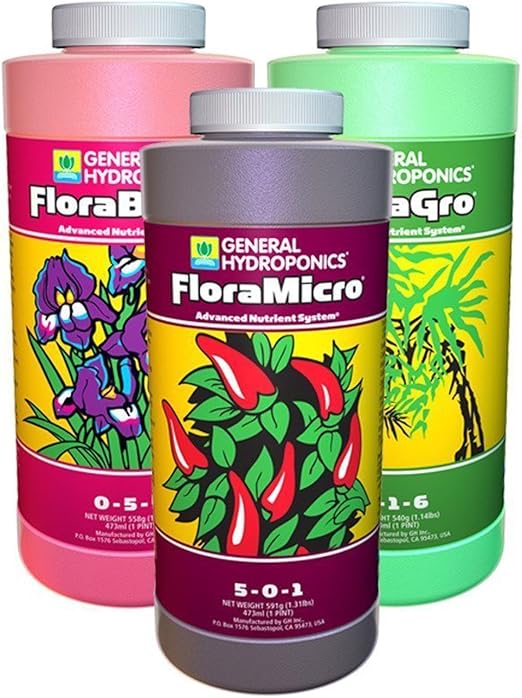General Hydroponics Flora Grow Bloom Micro Combo Fertilizer Set Pack Of 3 1 Pint Each Amazon Ca Patio Lawn Garden